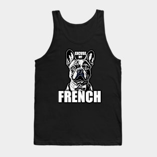 Funny French Bulldog "Excuse My French" Tank Top